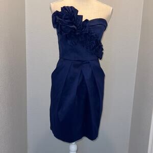 Max and Cleo Lola Strapless Dress Mariner Blue Size 8 - NWT